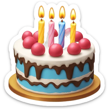 birthday cake sticker
