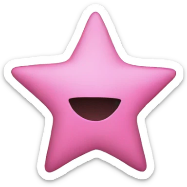 faceless pink star sticker
