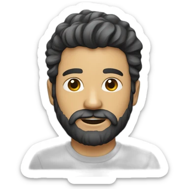 Homme poivre et sel barbu sticker