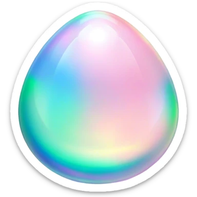 Cinematic Realistic Opal Emoji, Mystical and iridescent, with shifting colors of blue, green, and pink that dance across the smooth, milky surface. The gem’s unique play of light creates a mesmerizing, fluid effect, while a soft, glowing halo surrounds the stone. Soft glowing outline, capturing the essence of magic and mystery in a radiant opal. sticker