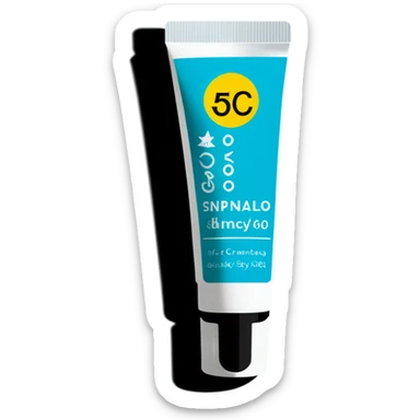 SPF 50 cream sticker
