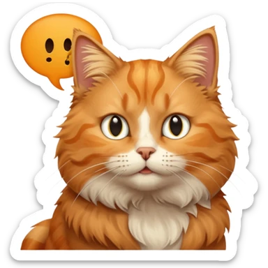 cat with speech bubble saying  i hate it here sticker