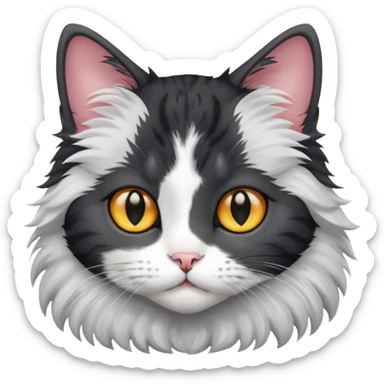 Gato blanco y negro sticker