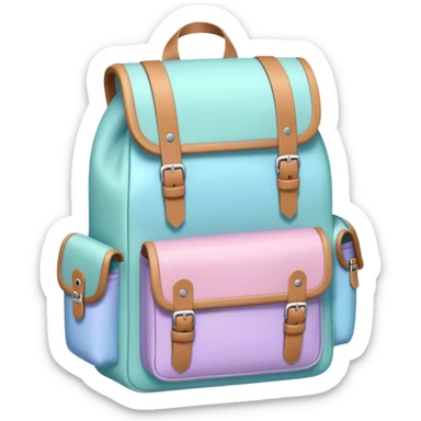 pastel backpack sticker