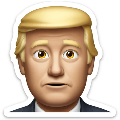 Donald trump photorealistic sticker