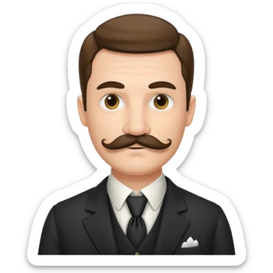 1800's european male sticker