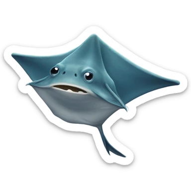 jumping stingray sticker
