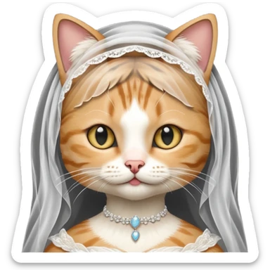 tabby cat brides sticker