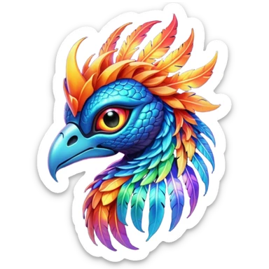 Alien phoenix sticker
