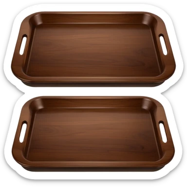 Wooden rectangular tray  sticker