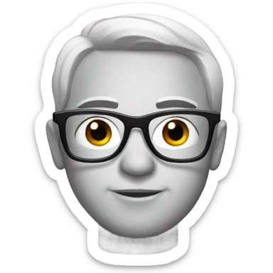 Mahito with Glasses sticker