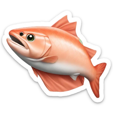 salmon wearing a cape sticker