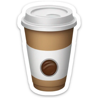 Disposable coffee cup sticker