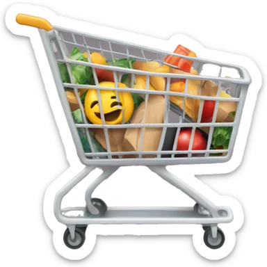 Full shopping trolly sticker