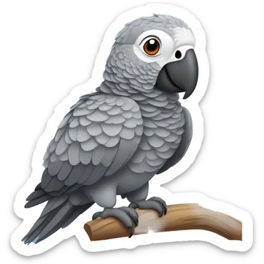 African grey parrot sticker