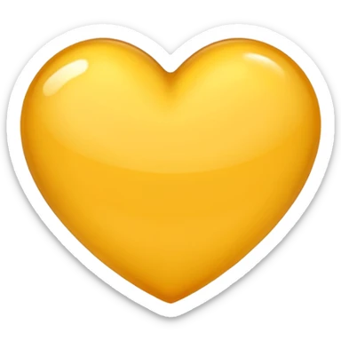 Heart oker geel sticker