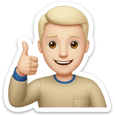 Buat gambar those bad tings guy dari sml yg sedang senang dan berikan jempol sticker