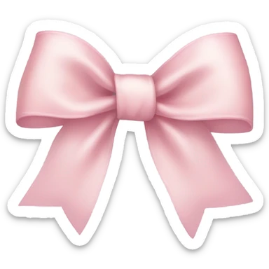 light pink ribbon bow sticker