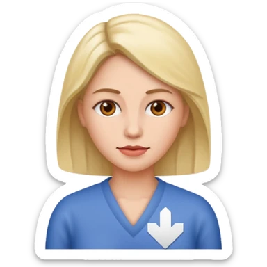chronic diseases woman iOS emoji style sticker