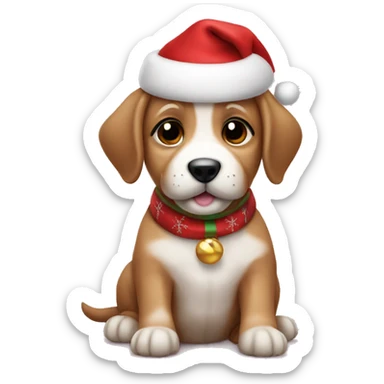 Cute Christmas puppy sticker