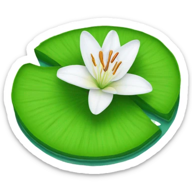 Lily on lilypad sticker