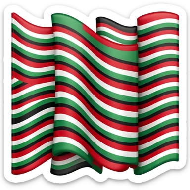 African American flag, The flag takes the stars and stripes design of the United States flag and replaces the red, white, and blue with green, red, and black The canton in the upper left corner is green with 50 black stars, while the thirteen stripes alternate between red and black sticker