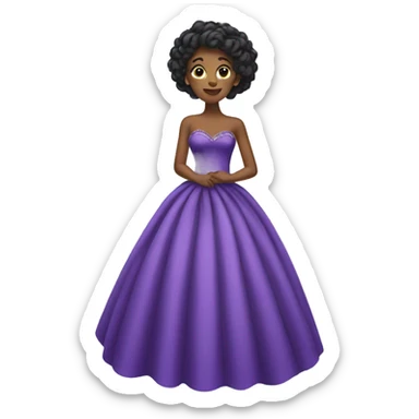 Purple ballgown  sticker