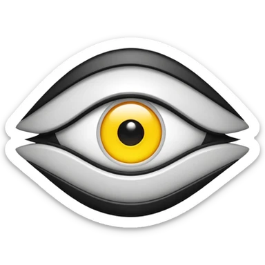Minimalist emoji-style sticker of a wide open eye with a camera flash bursting into it. High contrast black and white with sharp lines. No gradients.
 sticker