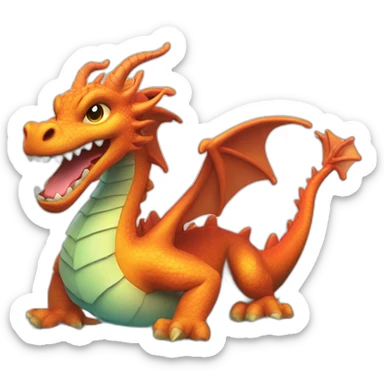 dragon qui crache de l'eau sticker