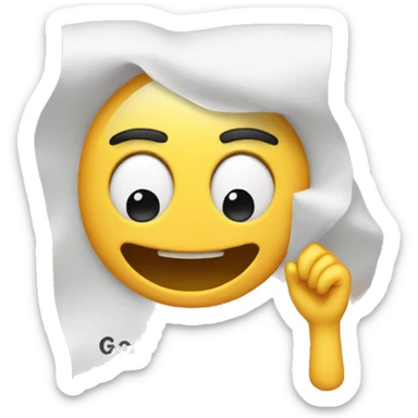 good morning inscription sticker