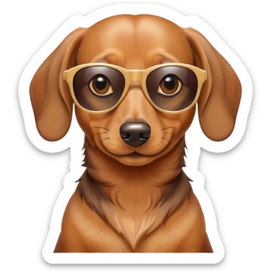 weiner dog wearing sunglasses sticker