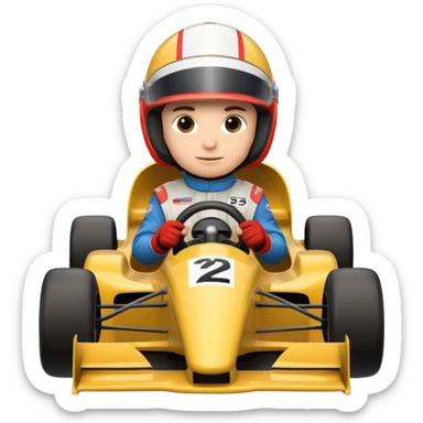 Formula racer sticker