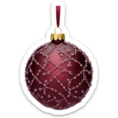 Wine colored ornament elegant sticker