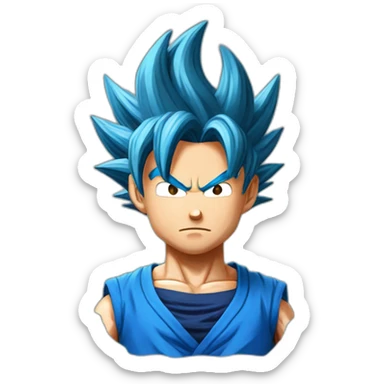 super saiyan blue goku sticker