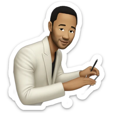 john legend writing sticker