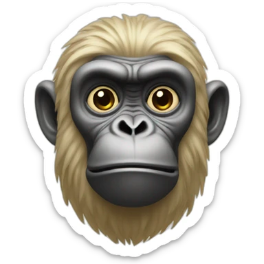 hypnotized ape beige sticker