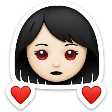 emo banner with stitched patch, cute, expressive, minimal sticker