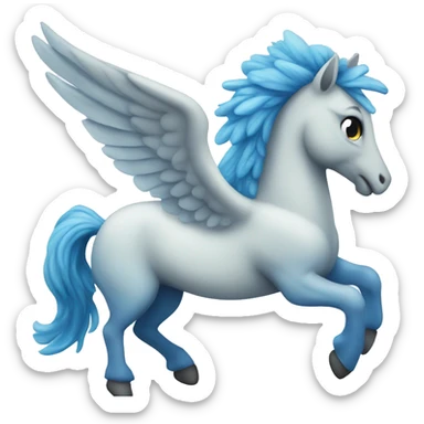 Pegasus in blue color sticker