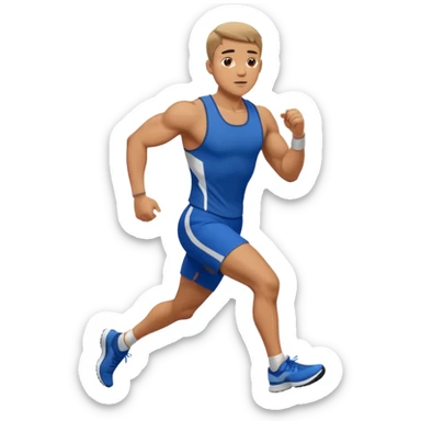 man running in sportswear sticker