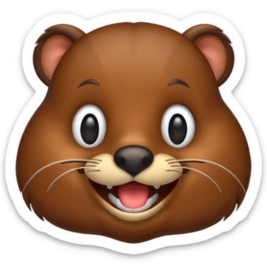 beaver emojis funny sticker