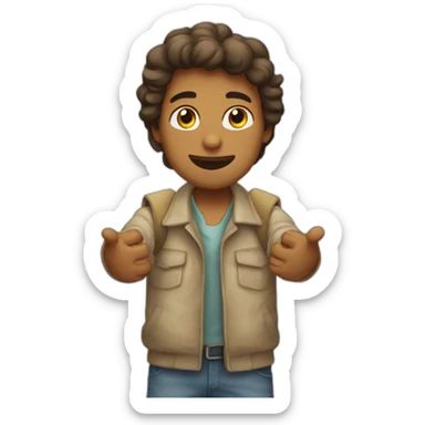 Anjo lutando sticker