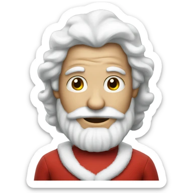 mr's Claus without beard, long beautiful hair sticker