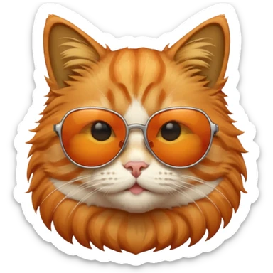 Cat with sunglasses sticker