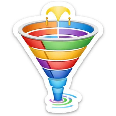 sales funnel 5 sticker