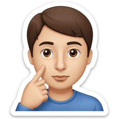 Putting finger in a nose  sticker