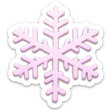 pastel pink snowflake  sticker