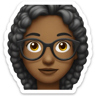 Girl with specs sticker