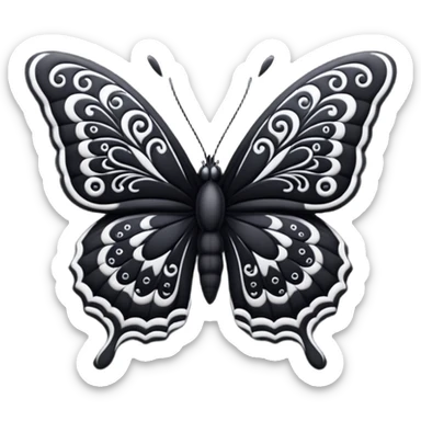 Black butterfly  sticker