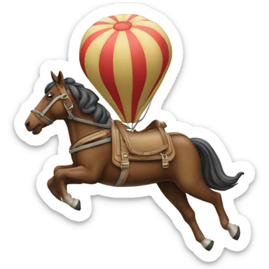 Solo horse parachuting sticker