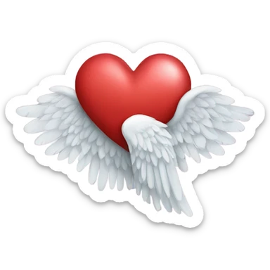 Heart with wings sticker